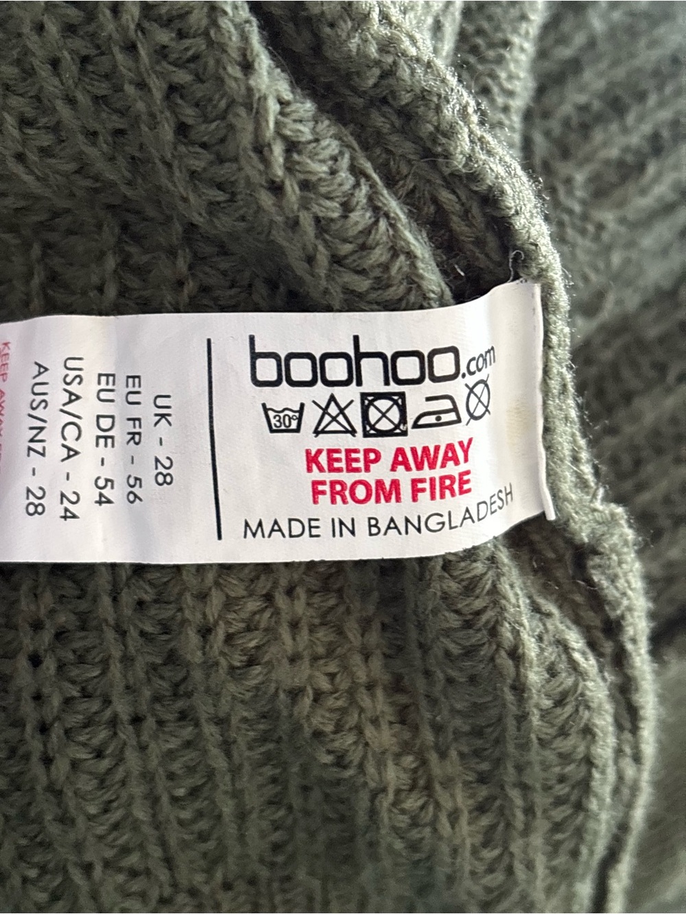 Boohoo Dual-Color Open Front Long Cardigan - Mustard & Olive - Picture 10 of 11